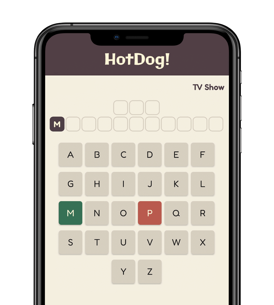 HotDog! guess the weekly phrase letter by letter